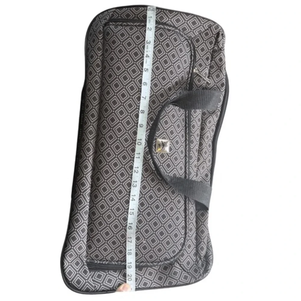 Unisex Geometric Lightweight Travel Luggage Carry On Rolling Bag‎ Black White